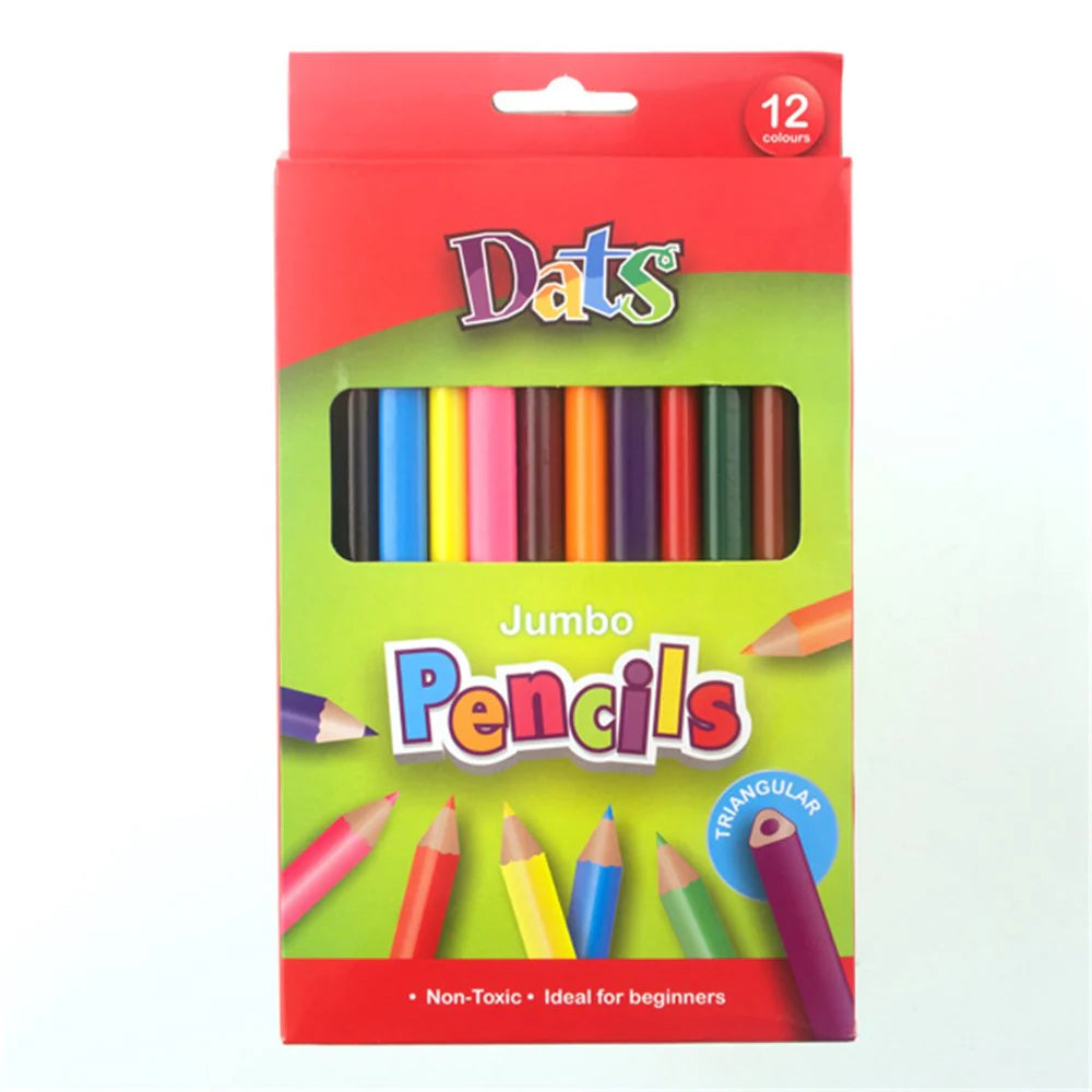 Jumbo Triangular Coloured Pencils 12pk