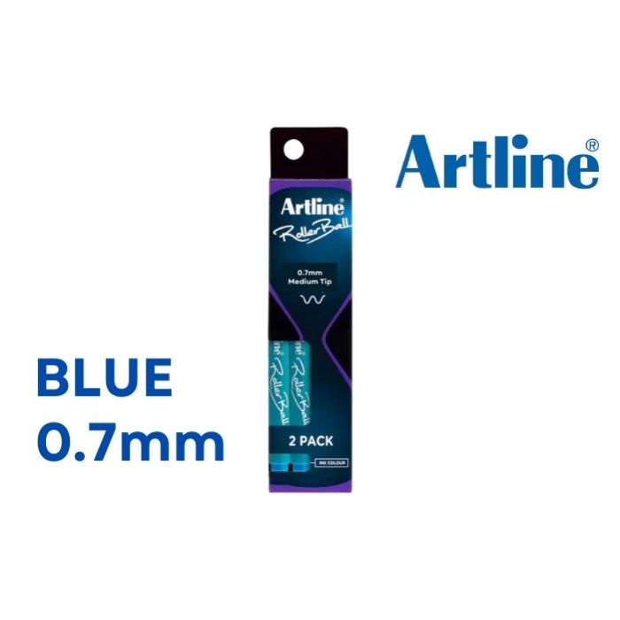 Artline Rollerball 0.7mm Medium Tip - 2 Pack
