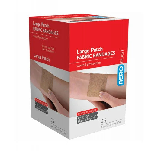 Dressing Strips (Fabric Large Patch) - 25 Pack
