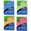 1 Pack - 3 Sponges - 4 Colours Available
