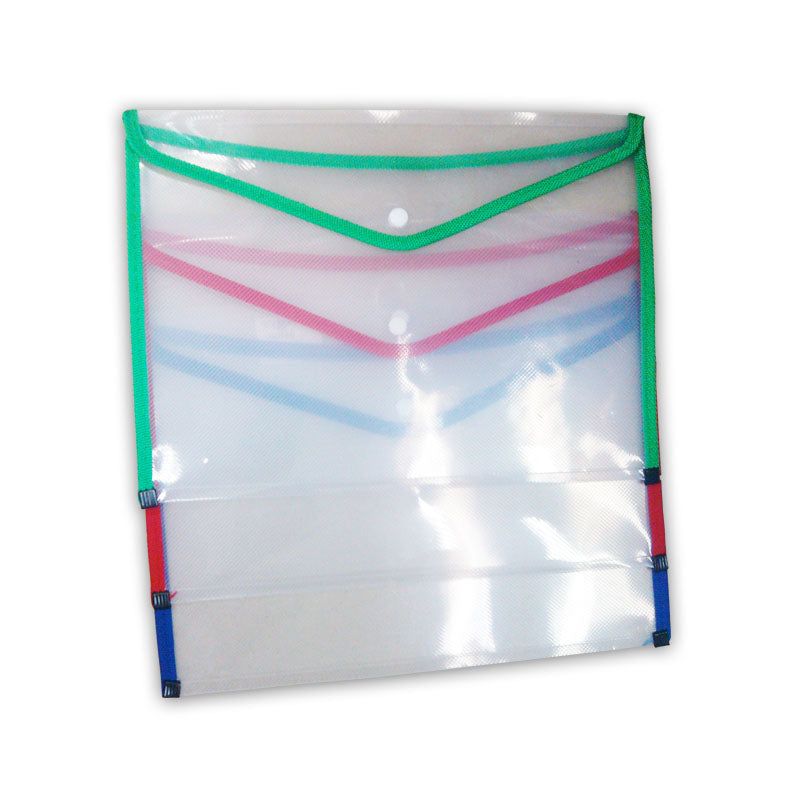 A4 File Wallet With Button-  29.7x21CM ( Assorted colors)