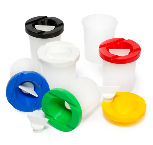 Safety Paint Pot with Stopper - Set Of 6