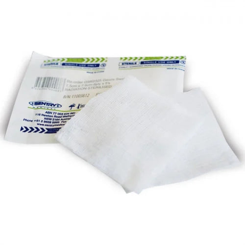 Gauze Swabs 5cm x 5cm - 3 Pack
