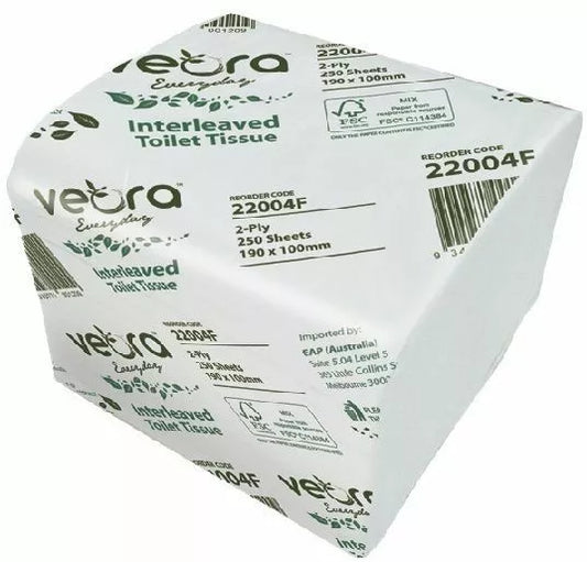 Interleaved Toilet Tissue -250 Sheet - 36 Pack/CTN
