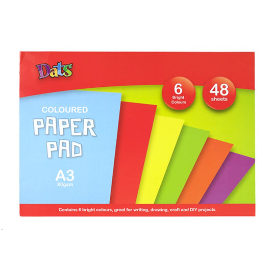 A3 Coloured Paper Pad