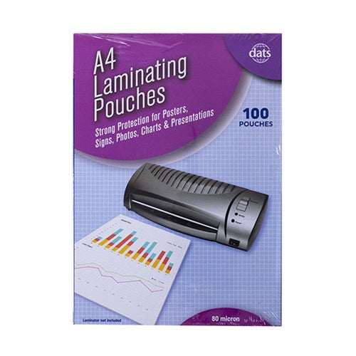 A4 Laminating pouches 100pk