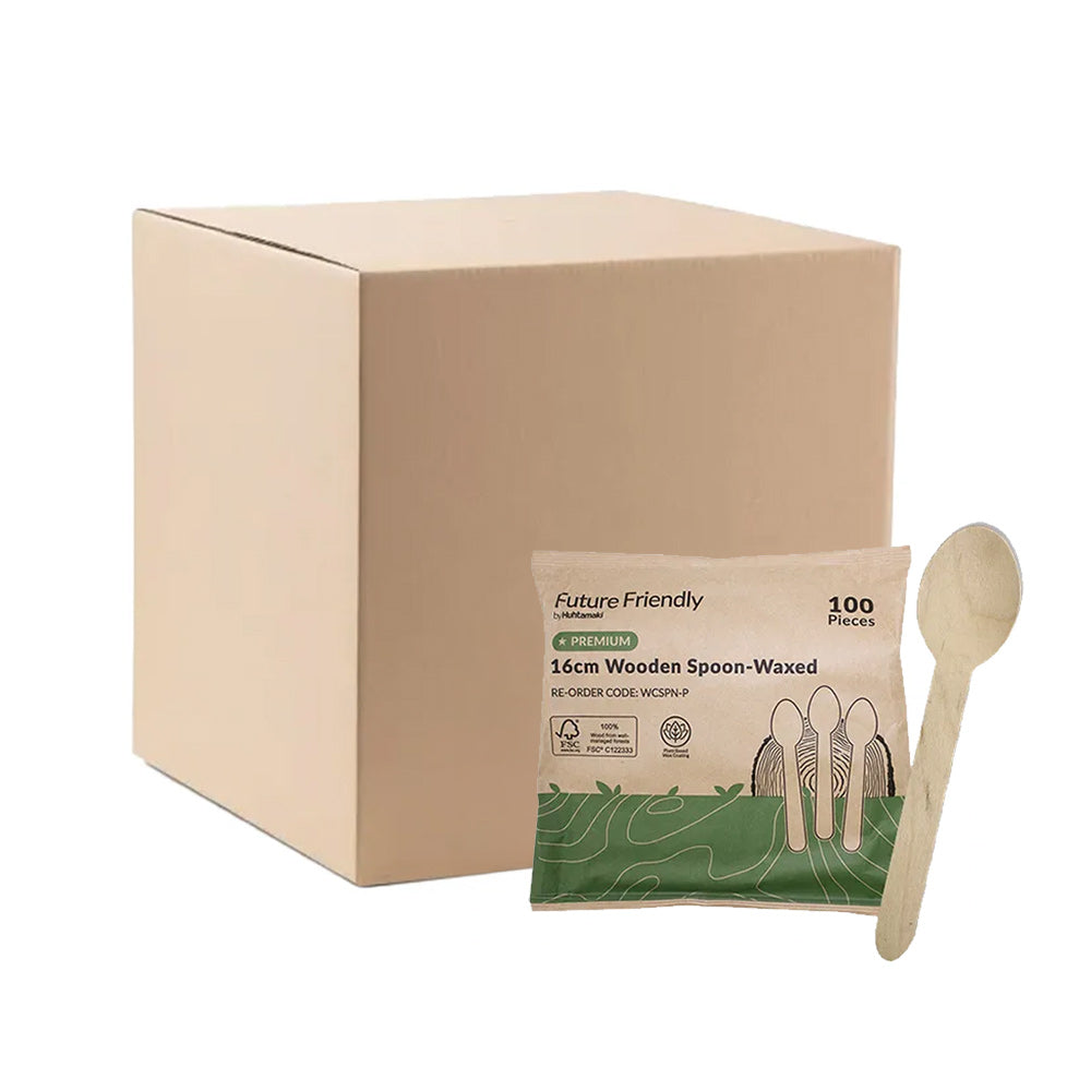Premium Wooden Spoon 160mm Wax Coated
